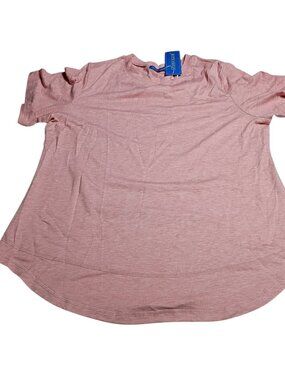 Rosvigor Mauve Pink Loose Fit Curved Hem Activewear Tee Size Large